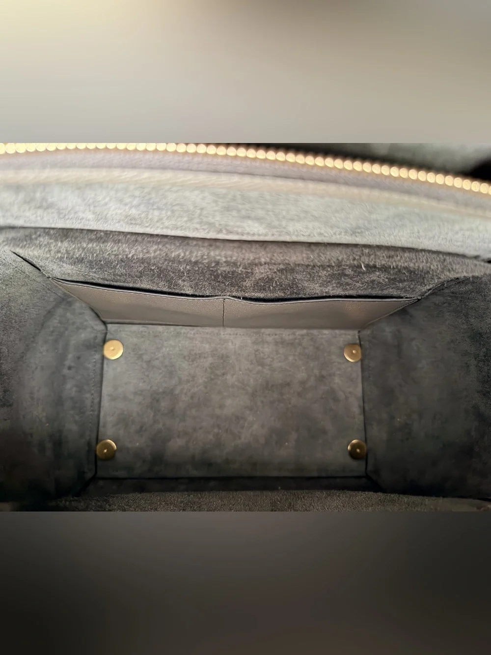 CELINE | Mini Belt Bag - Calfskin Leather Top Handle Shoulder Bag in Gray